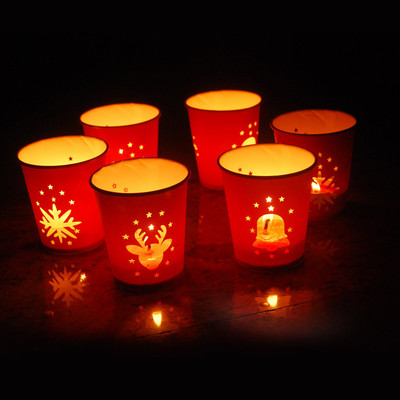

Giftmygift Designer Christmas Paper 6 - Cup Tealight Holder Set(Orange, Pack of 6)