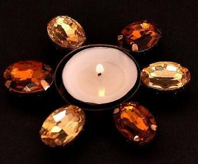 

Indigo Creatives Iron Candle Holder(Gold)