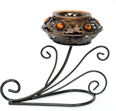 

Indikala Iron 1 - Cup Candle Holder(Brown, Pack of 1)
