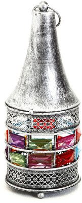 

Aapno Rajasthan Cast Iron 1 - Cup Tealight Holder(Silver, Pack of 1)
