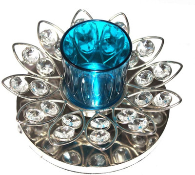 

eSoft Crystal Tealight Holder(Clear, Pack of 1)