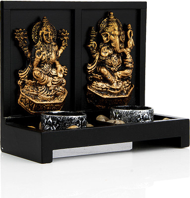 

Archies Polyresin 2 - Cup Candle Holder(Silver, Black, Pack of 1)