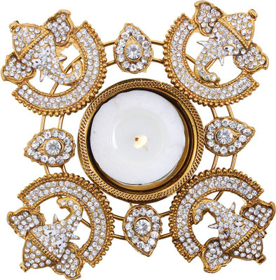 

Store Indya Cast Iron 1 - Cup Tealight Holder(Gold, Pack of 1)