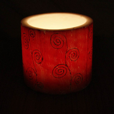 

Ekolhapuri Plastic Tealight Holder Set(Red, Pack of 1)