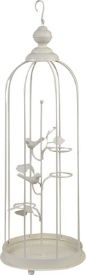 

Elan Tall Lamp Iron 3 - Cup Candle Holder(White, Pack of 1)