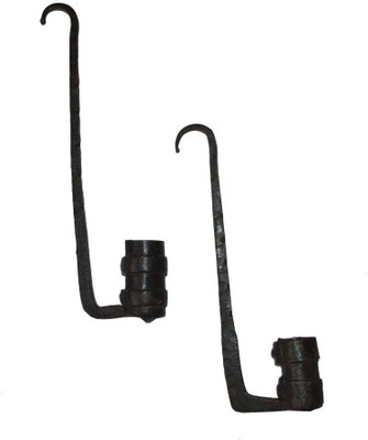 

Artlivo Iron Candle Holder(Black, Pack of 2)