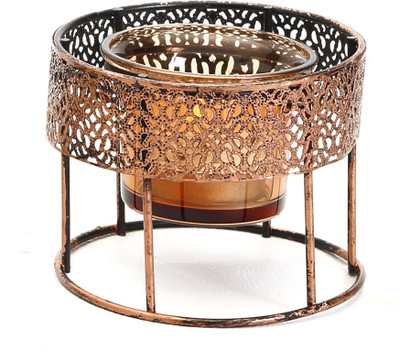 

Aapno Rajasthan Cast Iron 1 - Cup Tealight Holder(Brown, Pack of 1)