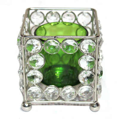 

eSoft Crystal Tealight Holder(Clear, Pack of 1)