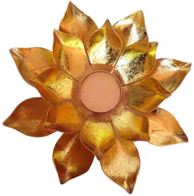 

Deals For Bulk Lotus shaped candle stand Iron 1 - Cup Candle Holder(Gold, Pack of 1)