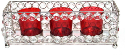 

eSoft Crystal Tealight Holder(Clear, Pack of 1)