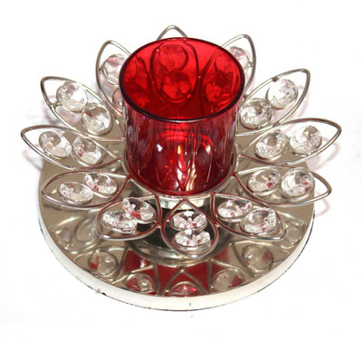 

eSoft Crystal Tealight Holder(Clear, Pack of 1)