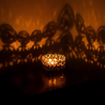 

eCraftIndia Love Moments Heart Shape Crystal 1 - Cup Tealight Holder(White, Silver, Pack of 1)