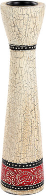 

Rajrang Vintage Candle Holder Wooden 1 - Cup Candle Holder(White, Pack of 1)