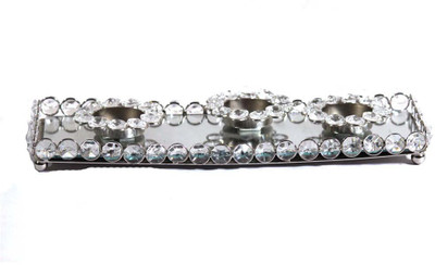 eSoft Crystal Tealight Holder Set(Clear, Pack of 1)