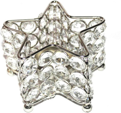 

eSoft Crystal Tealight Holder(Clear, Pack of 1)