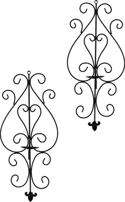 

Swagger Iron Tealight Holder Set(Black, Pack of 2)