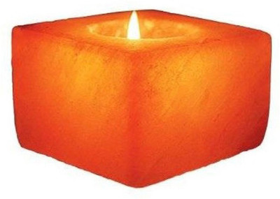 

MTS Crystal Candle Holder(Orange, Pack of 1)