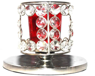 

eSoft Crystal Tealight Holder(Clear, Pack of 1)
