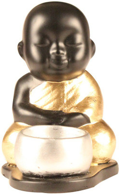 

Apkamart Handcrafted Decorative Baby Monk T Light Stand Idol - 4 Inch - For Home Decoration, Festivals and Gifts Polyresin 1 - Cup Tealight Holder(Multicolor, Pack of 1)