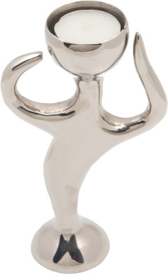 

JaipurCrafts Decorative Moments Aluminium 1 - Cup Tealight Holder(Silver, Pack of 2)