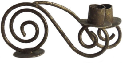 

The Decor Mart Iron Candle Holder(Gold, Pack of 1)