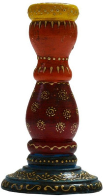 

Artlivo Candle stand Wooden 1 - Cup Candle Holder(Red, Pack of 1)