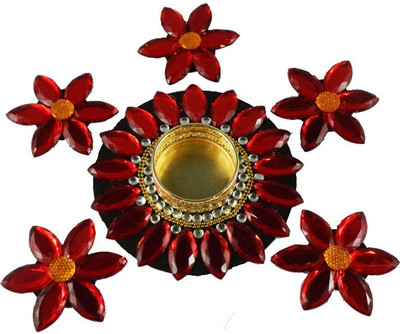 

Nehal Arts Sponge 1 - Cup Tealight Holder Set(Red, Pack of 6)