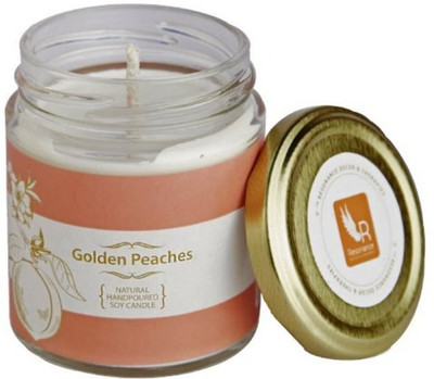 

Resonance Peach Natural Wax Medium Jar Candle(White, Pack of 1)