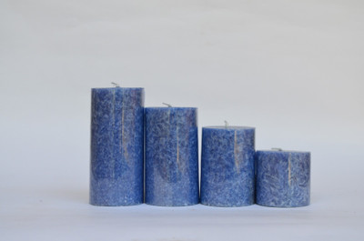 

Maxime Scented Sea Breeze Pillar Candle(Blue, Pack of 4)