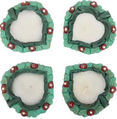 

Alok Overseas Decorative Diwali Diya Candle(Green, Pack of 4)