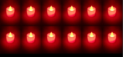 

Home Delight Red T-light LED Candle(Red, Pack of 12)