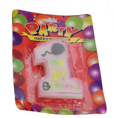 

Indigo Creatives First Birthday / Year 1 Birthday Candle(Multicolor, Pack of 1)