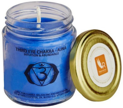 

Resonance Meditation - Third Eye Chakra Natural Wax Medium Jar Candle(Blue, Pack of 1)