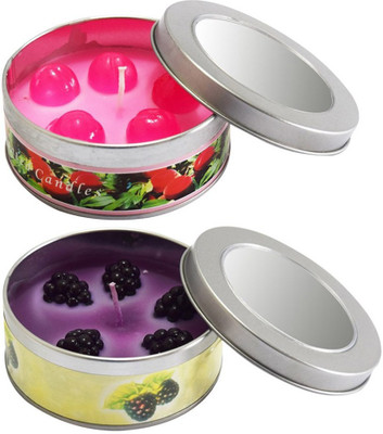 

Atorakushon 2 Pieces Gel Tina Tealight Multi flavour Fruit Scented Smokeless CANDLE Candle(Multicolor, Pack of 2)