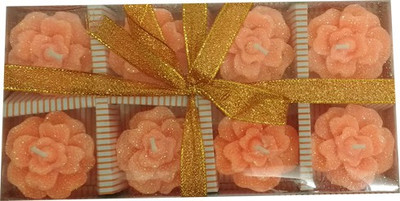 

Shopjinie Flower Candles Pack Candle(Orange, Pack of 8)
