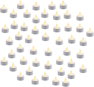 

Home Shop Retails LED Tea Light Candle(Yellow, Pack of 50)