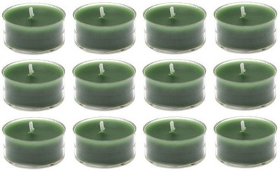 

Devinez Smokless Tealight Candles Candle(Green, Pack of 12)