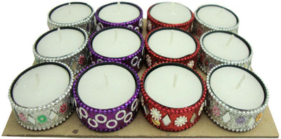 

MH Lac Candle(Multicolor, Pack of 12)