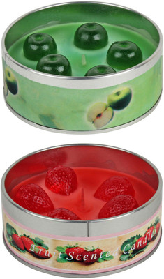

Bemoree Mix Fruit Romantic Scented Set of 2 Candle(Multicolor, Pack of 2)