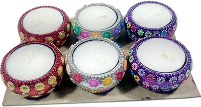 

MH LAC Candle(Multicolor, Pack of 6)