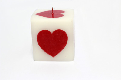 33% OFF on Tvish Candles Valentine Gift -King Of Hearts Candle(White, Red, Pack of 1)