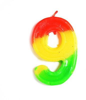 

skycandle.in 9 Number Birthday Candle(Multicolor, Pack of 1)