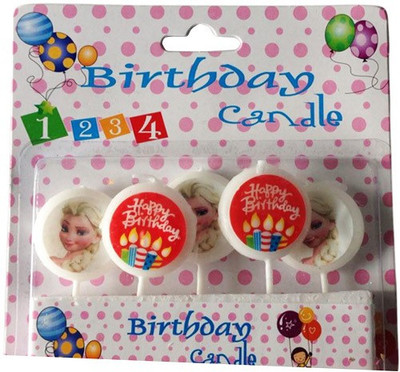 

Funcart Frozen 5 pcs face happy Birthday Candles Candle(Multicolor, Pack of 1)