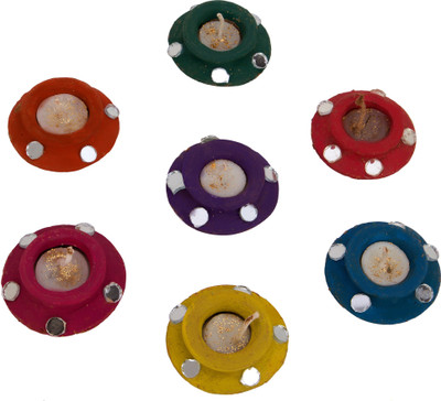 

Alok Overseas Handi Design Diwali Diya Candle(Pink, Pack of 7)