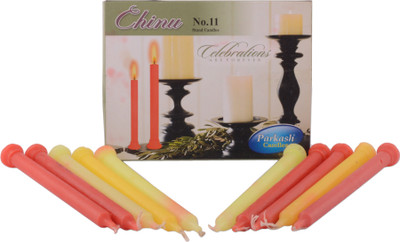 

Giftadia Candles With Stand C-11 Multicolor Candle(Multicolor, Pack of 10)
