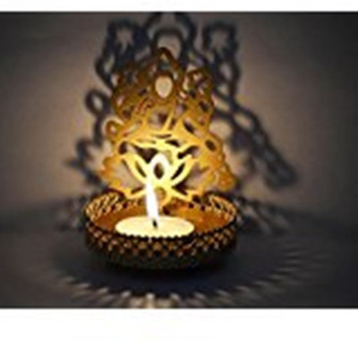 

Funcart Shadow LAKSHMI Ji Tea Light Candle Holder for Home Décor,diwali,puja decoration Candle(Multicolor, Pack of 1)