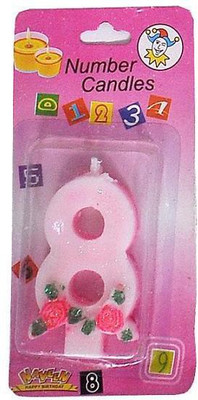 

Indigo Creatives Year 8 Birthday Candle(Multicolor, Pack of 1)
