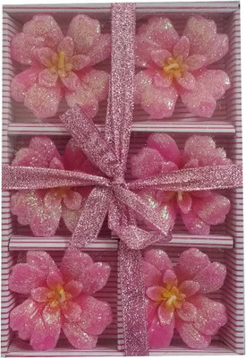 

Shopjinie Floating Flower Pack Candle(Pink, Pack of 6)