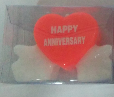 

Funcart Happy anniversary heart candle Candle(Multicolor, Pack of 1)