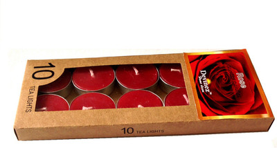 

Devinez Premium Rose Scented Smokeless Tealight Candle(Red, Pack of 10)